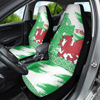Grunge Green Wales Car Seat Cover Celtic Cross Welsh Red Dragon - Wonder Print Shop