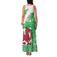 Grunge Green Wales Family Matching Tank Maxi Dress and Hawaiian Shirt Celtic Cross Welsh Red Dragon - Wonder Print Shop