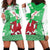 Grunge Green Wales Hoodie Dress Celtic Cross Welsh Red Dragon - Wonder Print Shop