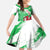 Grunge Green Wales Kid Short Sleeve Dress Celtic Cross Welsh Red Dragon - Wonder Print Shop