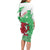 Grunge Green Wales Long Sleeve Bodycon Dress Celtic Cross Welsh Red Dragon - Wonder Print Shop