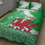 Grunge Green Wales Quilt Bed Set Celtic Cross Welsh Red Dragon - Wonder Print Shop