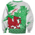 Grunge Green Wales Sweatshirt Celtic Cross Welsh Red Dragon - Wonder Print Shop