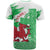 Grunge Green Wales T Shirt Celtic Cross Welsh Red Dragon - Wonder Print Shop