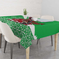 Grunge Green Wales Tablecloth Celtic Cross Welsh Red Dragon - Wonder Print Shop
