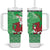Grunge Green Wales Tumbler With Handle Celtic Cross Welsh Red Dragon - Wonder Print Shop