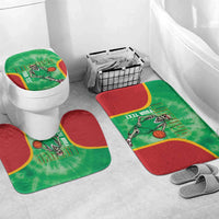 Lithuania Tie Dye Basketball Custom Bathroom Set Lietuva Skeleton Green - Wonder Print Shop
