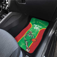 Lithuania Tie Dye Basketball Custom Car Mats Lietuva Skeleton Green - Wonder Print Shop