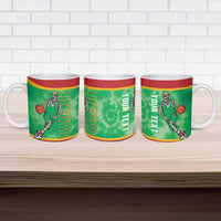 Lithuania Tie Dye Basketball Custom Ceramic Mug Lietuva Skeleton Green - Wonder Print Shop