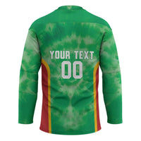 Lithuania Tie Dye Basketball Custom Hockey Jersey Lietuva Skeleton Green - Wonder Print Shop