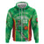 Lithuania Tie Dye Basketball Custom Hoodie Lietuva Skeleton Green - Wonder Print Shop