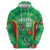 Lithuania Tie Dye Basketball Custom Hoodie Lietuva Skeleton Green - Wonder Print Shop