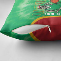 Lithuania Tie Dye Basketball Custom Pillow Cover Lietuva Skeleton Green - Wonder Print Shop