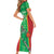 Lithuania Tie Dye Basketball Custom Short Sleeve Bodycon Dress Lietuva Skeleton Green - Wonder Print Shop