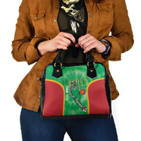 Lithuania Tie Dye Basketball Custom Shoulder Handbag Lietuva Skeleton Green - Wonder Print Shop