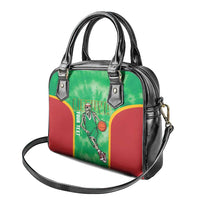 Lithuania Tie Dye Basketball Custom Shoulder Handbag Lietuva Skeleton Green - Wonder Print Shop