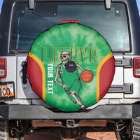 Lithuania Tie Dye Basketball Custom Spare Tire Cover Lietuva Skeleton Green - Wonder Print Shop