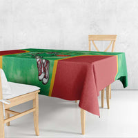 Lithuania Tie Dye Basketball Custom Tablecloth Lietuva Skeleton Green - Wonder Print Shop