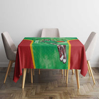 Lithuania Tie Dye Basketball Custom Tablecloth Lietuva Skeleton Green - Wonder Print Shop