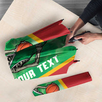 Lithuania Tie Dye Basketball Custom Umbrella Lietuva Skeleton Green - Wonder Print Shop