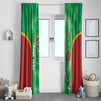 Lithuania Tie Dye Basketball Custom Window Curtain Lietuva Skeleton Green - Wonder Print Shop