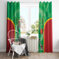 Lithuania Tie Dye Basketball Custom Window Curtain Lietuva Skeleton Green - Wonder Print Shop
