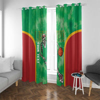 Lithuania Tie Dye Basketball Custom Window Curtain Lietuva Skeleton Green - Wonder Print Shop