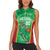 Lithuania Tie Dye Basketball Custom Women Sleeveless Polo Shirt Lietuva Skeleton Green - Wonder Print Shop