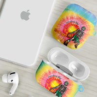 Lithuania Basketball Custom AirPods Case 100th Anniversary Skeleton Colorful Tie Dye - Wonder Print Shop