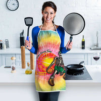 Lithuania Basketball Custom Apron 100th Anniversary Skeleton Colorful Tie Dye - Wonder Print Shop