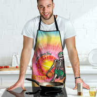 Lithuania Basketball Custom Apron 100th Anniversary Skeleton Colorful Tie Dye - Wonder Print Shop