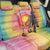 Lithuania Basketball Custom Back Car Seat Cover 100th Anniversary Skeleton Colorful Tie Dye - Wonder Print Shop