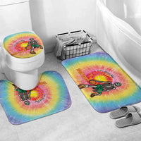 Lithuania Basketball Custom Bathroom Set 100th Anniversary Skeleton Colorful Tie Dye - Wonder Print Shop