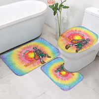 Lithuania Basketball Custom Bathroom Set 100th Anniversary Skeleton Colorful Tie Dye - Wonder Print Shop