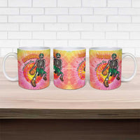 Lithuania Basketball Custom Ceramic Mug 100th Anniversary Skeleton Colorful Tie Dye - Wonder Print Shop