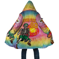 Lithuania Basketball Custom Cloak 100th Anniversary Skeleton Colorful Tie Dye - Wonder Print Shop