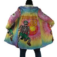 Lithuania Basketball Custom Cloak 100th Anniversary Skeleton Colorful Tie Dye - Wonder Print Shop