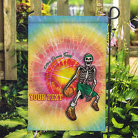 Lithuania Basketball Custom Garden Flag 100th Anniversary Skeleton Colorful Tie Dye - Wonder Print Shop