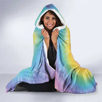 Lithuania Basketball Custom Hooded Blanket 100th Anniversary Skeleton Colorful Tie Dye - Wonder Print Shop