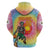 Lithuania Basketball Custom Hoodie 100th Anniversary Skeleton Colorful Tie Dye - Wonder Print Shop