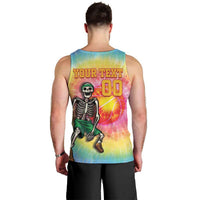 Lithuania Basketball Custom Men Tank Top 100th Anniversary Skeleton Colorful Tie Dye - Wonder Print Shop