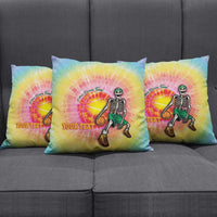 Lithuania Basketball Custom Pillow Cover 100th Anniversary Skeleton Colorful Tie Dye - Wonder Print Shop