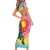 Lithuania Basketball Custom Short Sleeve Bodycon Dress 100th Anniversary Skeleton Colorful Tie Dye - Wonder Print Shop