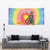 Lithuania Basketball Custom Tapestry 100th Anniversary Skeleton Colorful Tie Dye - Wonder Print Shop