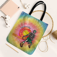 Lithuania Basketball Custom Tote Bag 100th Anniversary Skeleton Colorful Tie Dye - Wonder Print Shop