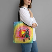 Lithuania Basketball Custom Tote Bag 100th Anniversary Skeleton Colorful Tie Dye - Wonder Print Shop