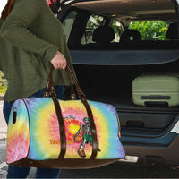 Lithuania Basketball Custom Travel Bag 100th Anniversary Skeleton Colorful Tie Dye - Wonder Print Shop
