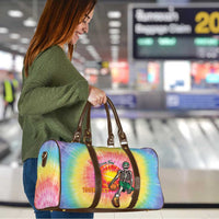 Lithuania Basketball Custom Travel Bag 100th Anniversary Skeleton Colorful Tie Dye - Wonder Print Shop