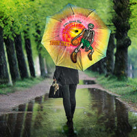 Lithuania Basketball Custom Umbrella 100th Anniversary Skeleton Colorful Tie Dye - Wonder Print Shop