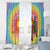 Lithuania Basketball Custom Window Curtain 100th Anniversary Skeleton Colorful Tie Dye - Wonder Print Shop
